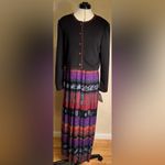Karin Stevens  Women's VTG Pleated Sleeveless Geo Ethnic Dress+Cardigan Set|Sz:8 Photo 15