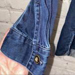 CAbi  Waterfront Denim Chambray Tie Neck Button Down Blouse Photo 3