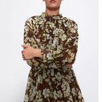 ZARA NWT FLORAL RUFFLES RESORT BLOGGERS FAV JUMPSUIT ROMPER GREEN XS Photo 1