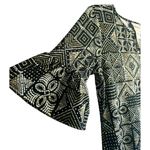 Ruby Rd . Fav. Ladies Ruffled Sleeve Black Dotted Abstract Pattern Dress SZ Small Photo 3