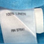 J. Jill Love Linen XS Linen Button Down Shirt in Turquoise Blue Photo 7