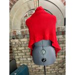 sweater wrap cabled red giant button Photo 5