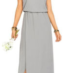 Show Me Your Mumu Gray Kendall Maxi Dress Size Large New With Tags Photo 0