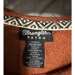 Wrangler  Retro Western Fringe Top Women's Size Medium Rust Cowgirl Sweater Photo 3