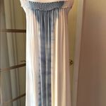 🎉SALE🎉Blue and White Strapless Resort Maxi Gown Blue Photo 6