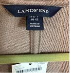 Lands' End Terry Cardigan Sweater Draped Open Front Mushroom Medium Petite Brown Size undefined Photo 2