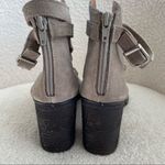Jeffrey Campbell Salazar Bootie Block Heel Suede Lace Up Taupe 9.5 Photo 7