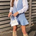 ZARA Ruffled Textured Pinafore Dress Photo 6