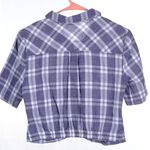 BCBGeneration Linen Blend Button Front Crop Small Photo 4