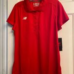 New Balance tech polo Golf shirt Short Sleeve Red L NWT Photo 9