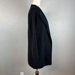 J.Crew Womens Juliette Collarless Sweater Blazer Size XS Black Cotton Wool Photo 3