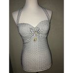 Jessica Simpson NWT  Twiggy Striped Underwire Halter Tankini Top Size Medium Photo 3