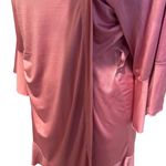 Kennedy Blue  Pink Ruffle Wrap Silky Pink Robe One Size Photo 6