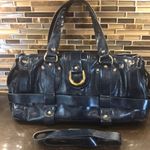 Worthington  covalt Navy Blue Gold buckle shoulder purse bag EUC‎ Photo 1