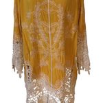 C EST.1946 Women’s Boho Yellow Blouse 3/4 Sleeve Crochet Embroidered SZ 22/24 Photo 0