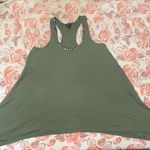 EXPRESS Racer back tank top olive green flowey top boho style Photo 0