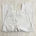 frame denim FRAME Le Hollywood High Waist Ripped Crop Straight Leg Jeans In Blanc Rips Photo 10