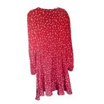 NWT Lauren Conrad Floral Faux Wrap Dress Red L Photo 4