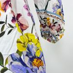 Farm Rio NWOT  Greek Garden Long Sleeve Plunge Neck Cotton Romper Size XS Photo 9