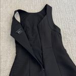 Armani Exchange Black Mini Dress a line quilted low back classic LBD Photo 5