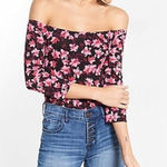 EXPRESS ✨HP✨ Floral Off The Shoulder Bodysuit✨ Photo 0