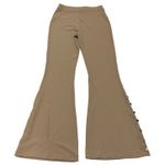 LPA  Pants Womens Medium Tan Beige Belva Bell Bottom Flare Leg Button‎ Photo 4