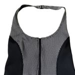 Victoria's Secret Victoria’s Secret Zip Up Halter One Piece Swim Suit Sz. 12 Black White Print Photo 2
