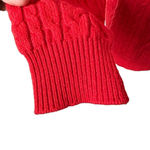Norm Thompson Vintage 100% 2 Ply Cashmere Red Cable Knit Sweater Women’s Medium Photo 2