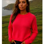 Wild Fable  Hot Pink Sweater Knit Autumn Bright Barbie Lounge Pullover Urban Boho Photo 1