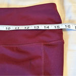 Tangerine  Womens Med Brick Red High Waist Tummy Control Rib Trim Active Legging Photo 7