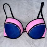 Victoria's Secret Victoria Secret Bikini Top Blue/Pink Sz 36DD Photo 6