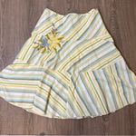 Anthropologie 💛 Ruth for Y2K Floral Stripe Skirt – Size 10 Photo 0