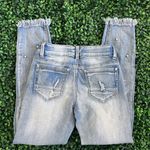 Indigo Rein  EUC ankle frayed bejeweled distressed jeans Photo 1