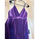 Lulus NWT  Lovely Boldness Purple Multi Watercolor Pleated Maxi Dress Prom Sz XL Photo 4