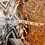 Glam American Made‎ Tank Top Sleeveless Diamond Print Casual Top Size S White Photo 2