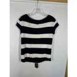 Abercrombie & Fitch 005 --- Y2K  Navy White Strip T Shirt Size Extra Small Photo 3