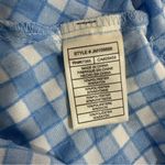 Betsey Johnson Size XL Blue Checkered Puff Sleeve Plaid Midi Dress Casual Flirt Photo 9