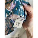 Perry Walker Collective Shirt Womens 1/Small Blue Blouse top Floral Button READ! Photo 7