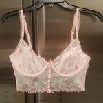 For Love & Lemons π x VSπ April Bloom Bustier ~ Pink Floral Large L NWT Photo 7