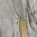 She & Sky She &‎ Sky Women's Romper Medium Beige Sleeveless Tie Strap Smocked Back Casual Photo 9