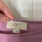 Loft  women’s light purple elastic cuff tie sleeve loose relaxed blouse‎ medium Photo 4