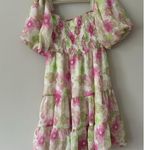 Reset By Jane Josie Dress Floral Babydoll Mini Dress Size Small Whimsical Fairy Pink Photo 3