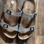 Birkenstock Metallic Silver Birkis by  silver 2 strap sandals Photo 4