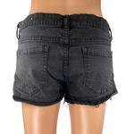 BLANK NYC Black Low Rise Distressed Frayed Cut Off Denim Jean Shorts Size 27 Photo 2