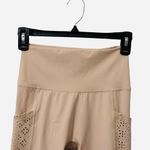 Aerie Women’s  Move 7/8‎ Leggings High Rise Tan Size Medium Cutouts Pockets Photo 1
