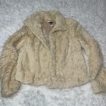 Bongo Vintage  cream faux fur jacket coat EUC woman’s XL Photo 5