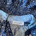 Cabana Life West Indies Fringe Romper Blue White Geometric Printed Jumpsuit L Size L Photo 13