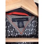 Tommy Hilfiger  Red Navy Stripe Double Breasted Trench Coat Jacket Size S P Photo 6