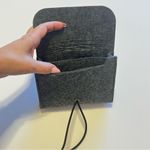 None Felt Jewelry pouch organizer, grey 6.5”x5” Photo 6