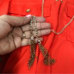 Live 4 Truth  orange and gold chiffon dress w/belt 1x Photo 7